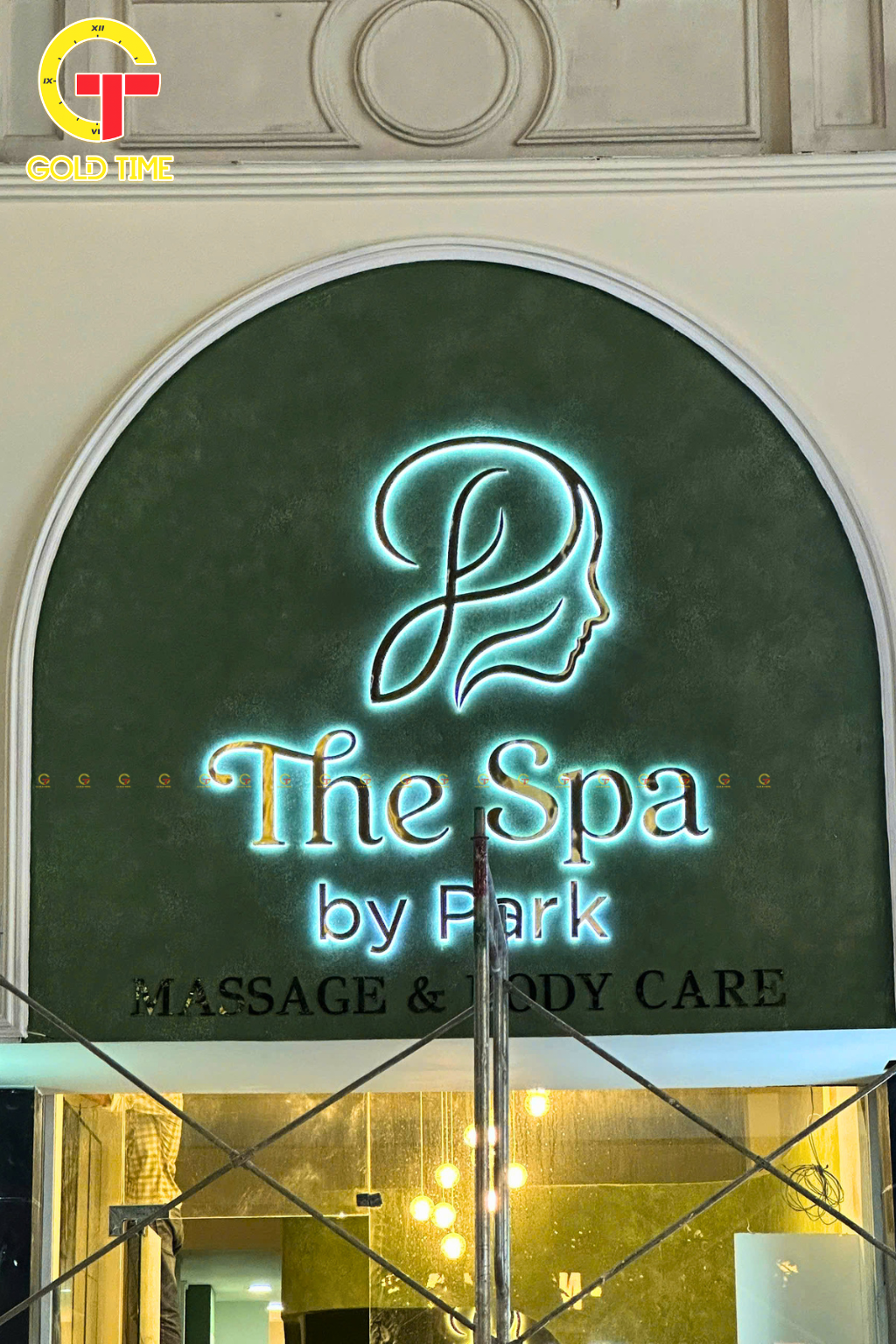Logo LED The Spa by Park phát sáng cao cấp