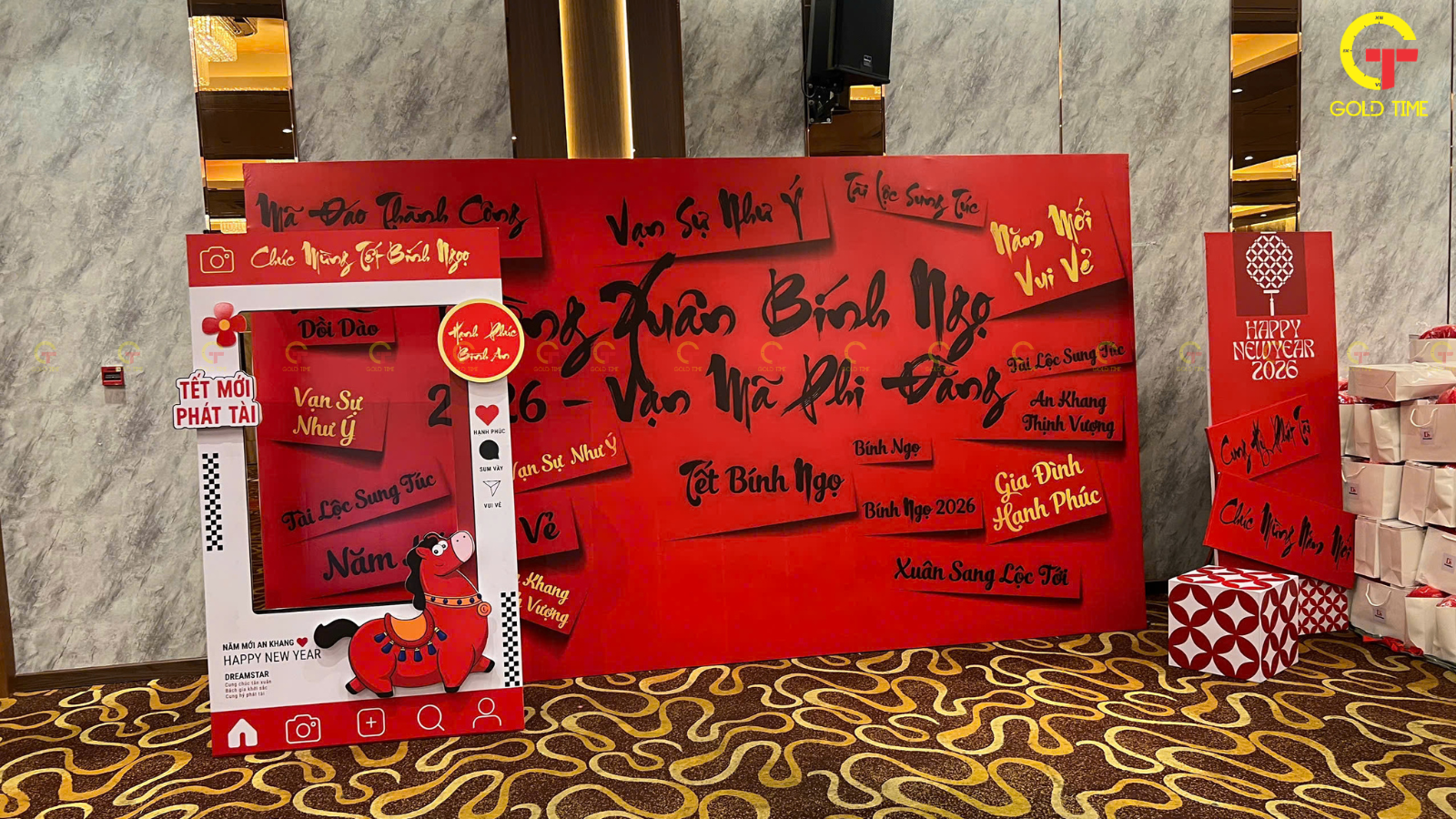 khu check in sự kiện thiết kế sáng tạo 