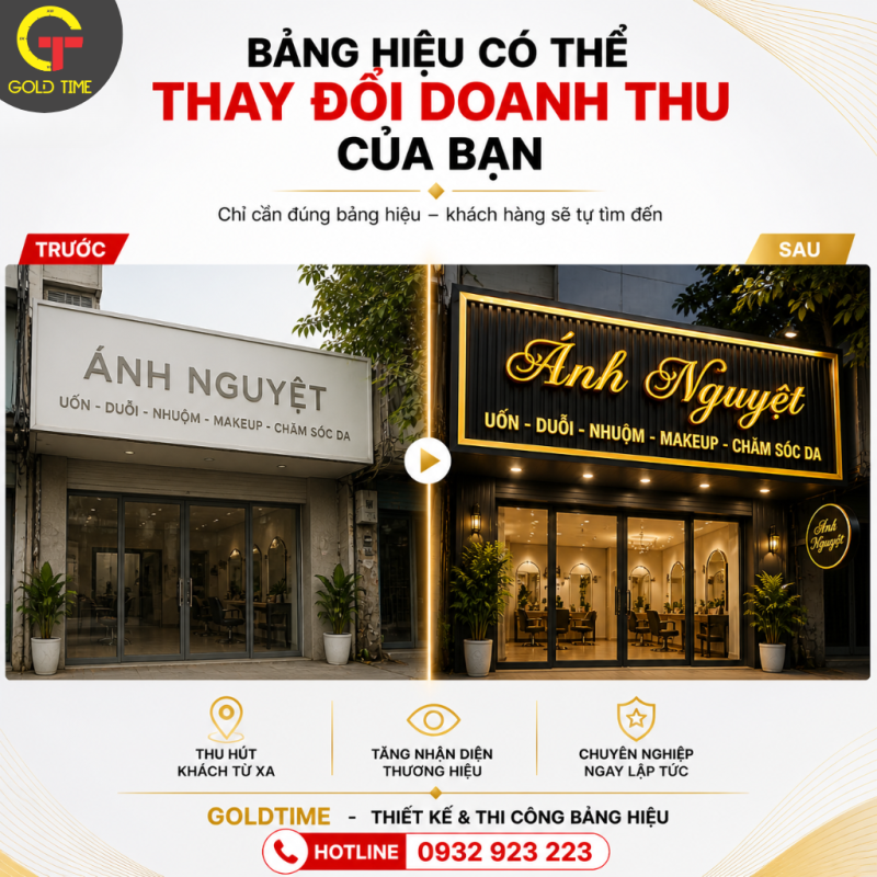 thi công thiết kế bảng hiệu hocmon